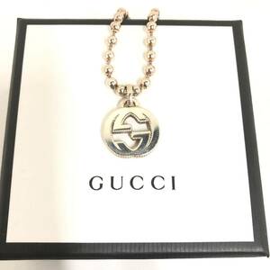 箱付き★【GUCCI】グッチ★ブレスレット インターロッキングG SV925 ボールチェーン 479226 07