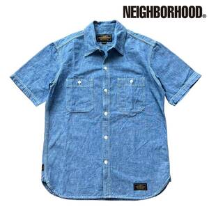  ultimate beautiful goods [ Neighborhood ]HEADLIGHT C-SHIRT. SS car n blur - shirt short sleeves M size work shirt 