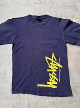 激レア 90’s OLD STUSSY ステューシー 紺タグ ステューシー ストックロゴプリント Tシャツ vintage_画像3