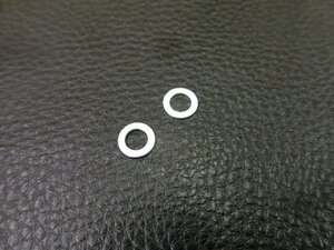 未使用 アルミワッシャー 外径: 10mm × 内径: 6mm × 厚み: 1.0mm 2個入り 管理No.41224