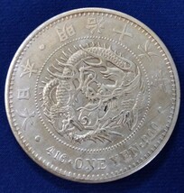 一円銀貨 明治16年 貿易銀 古銭 円銀 硬貨 近代貨幣_画像2