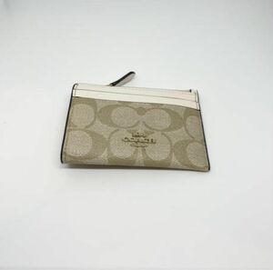 新品・未使用 COACH コインケース ライトカーキホワイトブランド品 お得 コーチ COACH コインケース カードケース