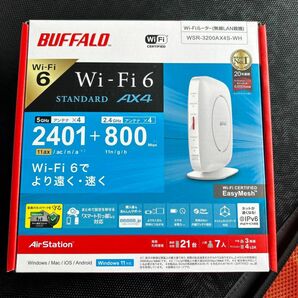 BUFFALO バッファローWi-Fi 6 対応ルーター 無線LAN親機 WSR-3200AX4S-WH　