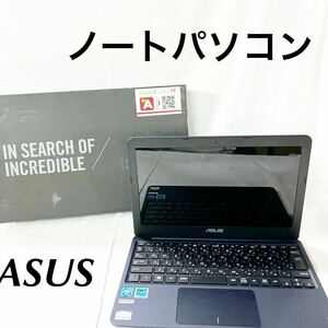 ▲ 現状品ASUS HDMI intel ENERGY STAR ノートパソコン ネイビー 箱付 動作不動 【OTUS-267】