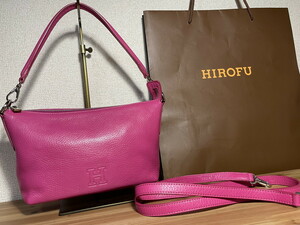 ●２２０００円即決・送料込み●　　HIROFU ヒロフ　２ＷＡＹ　レザーバッグ