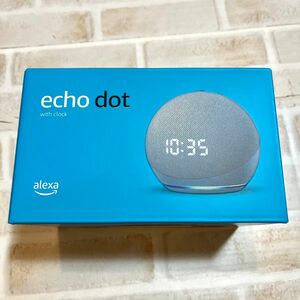 新品未開封 Echo Dot (エコードット) 第4世代 時計付きスマートスピーカー with Alexa グレーシャーホワイト