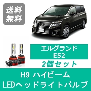 ヘッドライトバルブ エルグランド E52 LED ハイビーム H9 6000K 20000LM 日産 SPEVERT