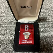 ZIPPO オイルライター 松坂大輔 レッドソックス 2007ジッポー 喫煙具 喫煙グッズ ケース付 _画像1