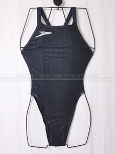 K1904-09■新品 SPEEDO スピード G-SUITS Gスーツ アクアブレード2 ハイカット競泳水着 ハイレグ うろこ 83OC-10711 ネイビー L