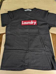 【服飾】 Tシャツ ボックスロゴ LAUNDRY M 黒 半袖
