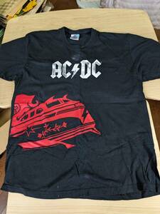 【服飾】 ビンテージ レア Tシャツ バンド 当時物? AC/DC ROCK N ROLL TRAIN Starworld M 黒 半袖