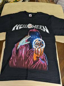 【服飾】 ビンテージ レア Tシャツ バンド 当時物? HELLOWEEN ハロウィン Seven Keys TOUR '87 _ FRUIT of the LOOM M 黒 半袖