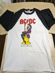 【服飾】 ビンテージ レア Tシャツ バンド 当時物? AC/DC HELL'S BELLE BLACK ICE WORLD TOUR anvil 七分袖