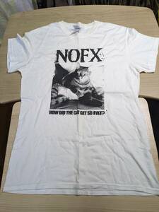 【服飾】 ビンテージ レア Tシャツ バンド 当時物? NOFX ノーエフエックス Fat Cat GILDAN 半袖 白 S