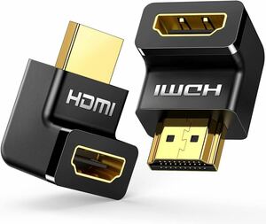 HDMI L型 変換アダプタ 90度+270度HDMIオスtoメスアダプタ HDMI延長アダプタ 18Gbps金メッキコネクタ 4K/60Hz 3D対応 2個セット