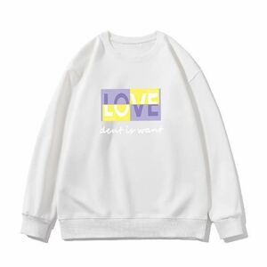 長袖 Tシャツ トップス カットソー プリント 韓国風 薄手 レディース sizeM