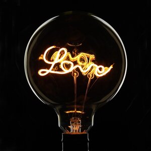 LYW1230★ 文字りエジソン電球『LOVE』インテリア おしゃれ LEDランプ レトロ アンティーク