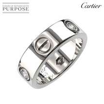 カルティエ Cartier ラブ #49 リング ハーフ ダイヤ K18 WG ホワイトゴールド 750 指輪 Love Ring 90228266_画像1