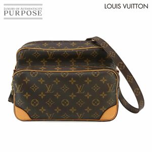 新品同様 ルイ ヴィトン LOUIS VUITTON モノグラム ナイル ショルダー バッグ ブラウン M45244 ゴールド 金具 Monogram Nile 90231709