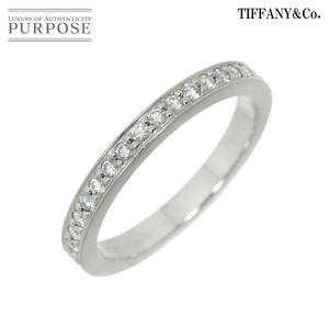 ティファニー TIFFANY&Co. ノヴォ 6.5号 リング ハーフ ダイヤ Pt プラチナ エタニティ 指輪 Novo Half Diamond Ring 90229706