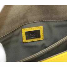 未使用 展示品 フェンディ FENDI 3 トレ バケット 2way ハンド ショルダー バッグ レザー イエロー 8BR720 3 Baguette 90231955_画像7