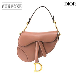 クリスチャン ディオール Christian Dior サドル ミニ ハンド バッグ レザー ブラウン系 Saddle Bag 90231895