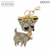 新品同様 グッチ GUCCI グッチョリ GGスプリーム チワワ バッグ チャーム キーリング マルチカラー 206081 Bag Charm 90232088_画像1