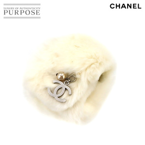 シャネル CHANEL ラパン ブレスレット バングル ファー ホワイト ココマーク アクセサリー Lapin Bracelet 90231842