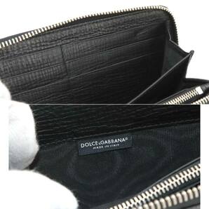 ドルチェ&ガッバーナ DOLCE&GABBANA ラウンドファスナー 長財布 レザー ブラック BP1672 シルバー 金具 Wallet 90232089の画像7