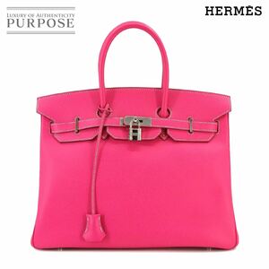 未使用 展示品 エルメス HERMES キャンディ バーキン35 ハンド バッグ エプソン ローズティリアン ルビー □O刻印 シルバー 金具 90233934