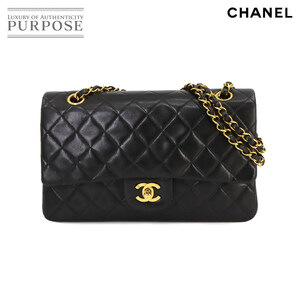 新品同様 シャネル CHANEL マトラッセ 25 チェーン ショルダー バッグ レザー ブラック A01112 ゴールド 金具 ヴィンテージ 90231711