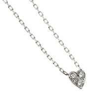 カルティエ Cartier ミニハート オブ ダイヤ ネックレス 40cm K18 WG 750 Mini Heart of Necklace【証明書付き】 90228197_画像3