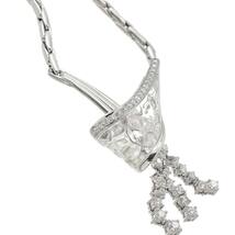 ジュネ Jeunet ホワイトトパーズ ダイヤ 1.87ct ネックレス 49cm K18 WG ホワイトゴールド 750 Topaz Necklace 90229305_画像3