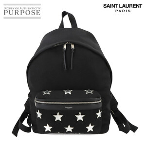 未使用 展示品 サンローラン パリ SAINT LAURENT PARIS シティ サンローラン スター バックパック ナイロン ブラック 534968 90231845