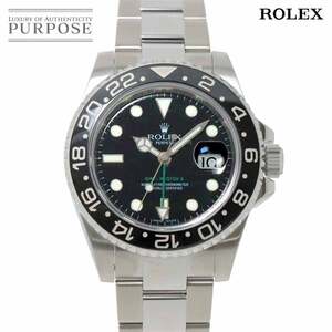 ロレックス ROLEX GMTマスター2 116710LN M番 ルーレット ブラックベゼル メンズ 腕時計 デイト オートマ 自動巻き GMT Master II 90223407