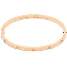 カルティエ Cartier ラブ ブレス SM #17 K18 PG ピンクゴールド 750 ブレスレット バングル Love Bracelet 90229692_画像5