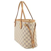 新品同様 ルイ ヴィトン LOUIS VUITTON ダミエ アズール ネヴァーフル PM トート バッグ ホワイト N41362 RFID Neverfull 90233199_画像3