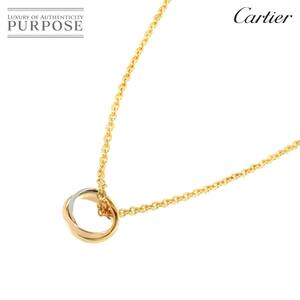  Cartier Cartiertoliniti necklace 42cm K18 YG WG PG 750s Lee Gold 3 ream Trinity Necklace[ certificate attaching ] 90229749