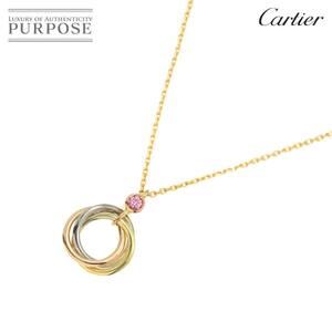 カルティエ Cartier ベビートリニティ サファイヤ ネックレス 40cm K18 YG WG PG 750 スリーカラー Trinity Necklace 90229970