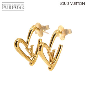 как новый Louis Vuitton LOUIS VUITTON серьги Heart four Lynn Rav PM Gold M00463 аксессуары Earrings 90232152