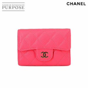 未使用 展示品 シャネル CHANEL マトラッセ 4連 キーケース キャビアスキン ピンク AP0222 ゴールド 金具 Matelasse Key Case 90233298