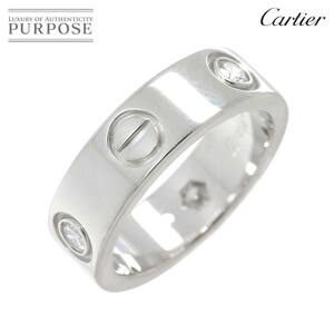 カルティエ Cartier ラブ #49 リング ハーフ ダイヤ K18 WG ホワイトゴールド 750 指輪 Love Ring 90232548