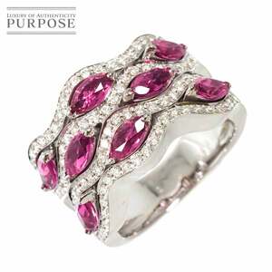 リング 13号 トルマリン 2.00ct ダイヤ 0.90ct K18 WG ホワイトゴールド 750 指輪 Tourmaline Ring 90232442