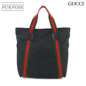 グッチ GUCCI GGキャンバス シェリーライン トート バッグ レザー ブラック 189669 Sherry Line Tote Bag 90235638