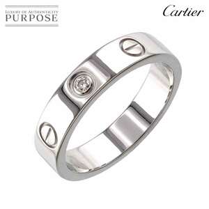 カルティエ Cartier ミニラブ #50 リング ダイヤ 1P K18 WG ホワイトゴールド 750 指輪 Mini Love Ring 90233008