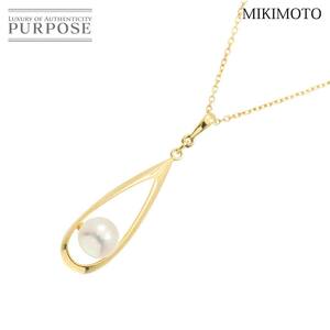 ミキモト MIKIMOTO アコヤ真珠 6.9mm ネックレス 40cm K18 YG イエローゴールド 750 パール Akoya Pearl Necklace 90232584