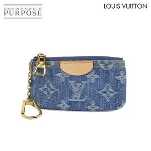 新品同様 ルイ ヴィトン LOUIS VUITTON LV リミックス カードキーケース ポシェット クレ モノグラム デニム ブルーデニム 90235660