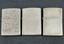 ★3点まとめ ZIPPO ジッポー MICHIKO LONDON KOSHINO 花/№0478 メッセージ/無地 シンプル シルバー系 ライター 喫煙具 【中古】まとめ④_画像1