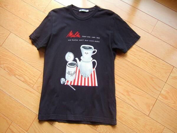 Melitta メリタ コーヒー イラスト Tシャツ S ブラック 古着 UNIQLO ユニクロ UT 