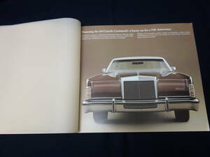 [1978 year of model ] Ford Lincoln Continental / FORD LINCOIN CONTINENTAL exclusive use main catalog / English version [ at that time thing ]